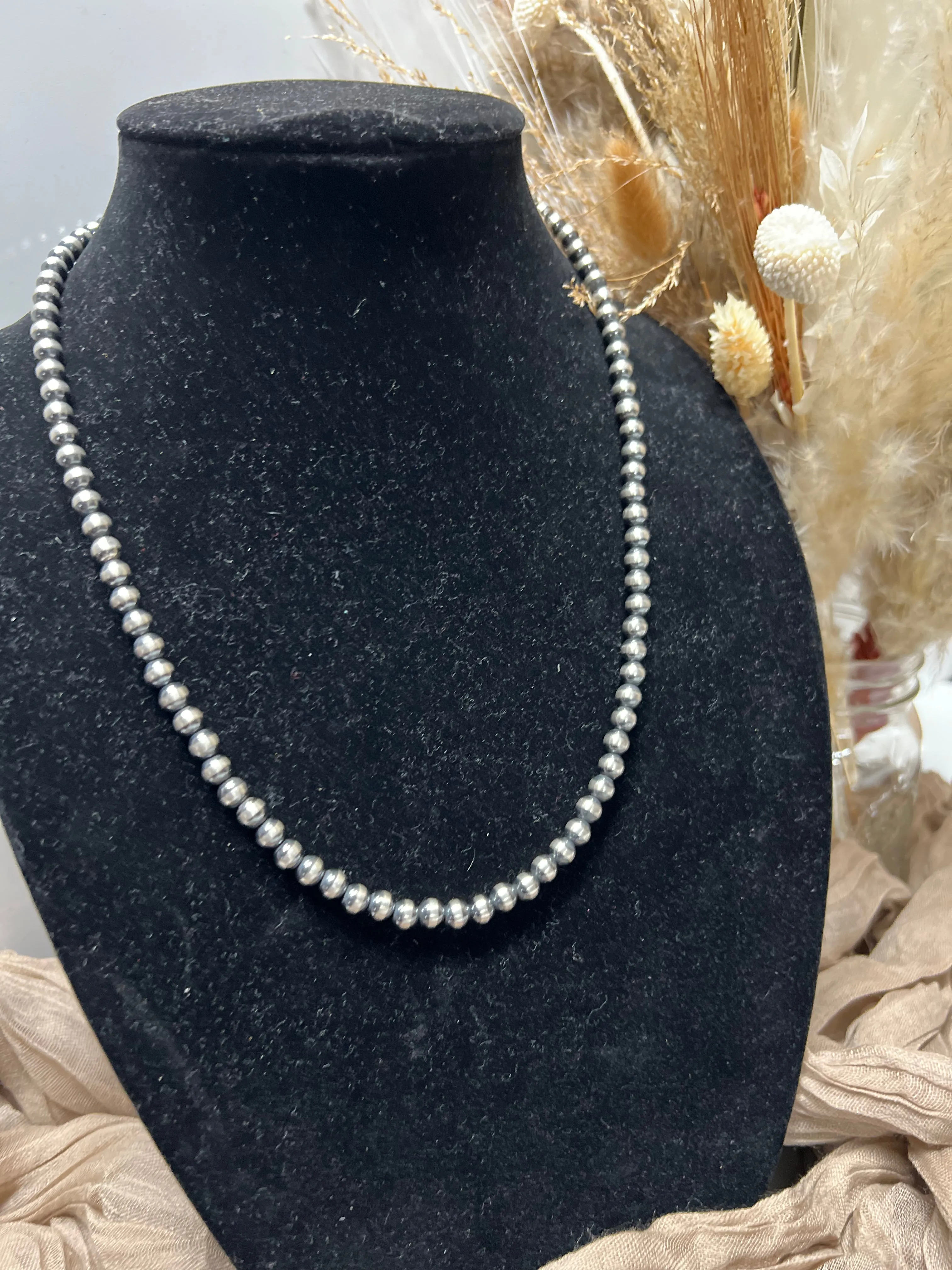 22 inch 6 mm Navajo Pearls