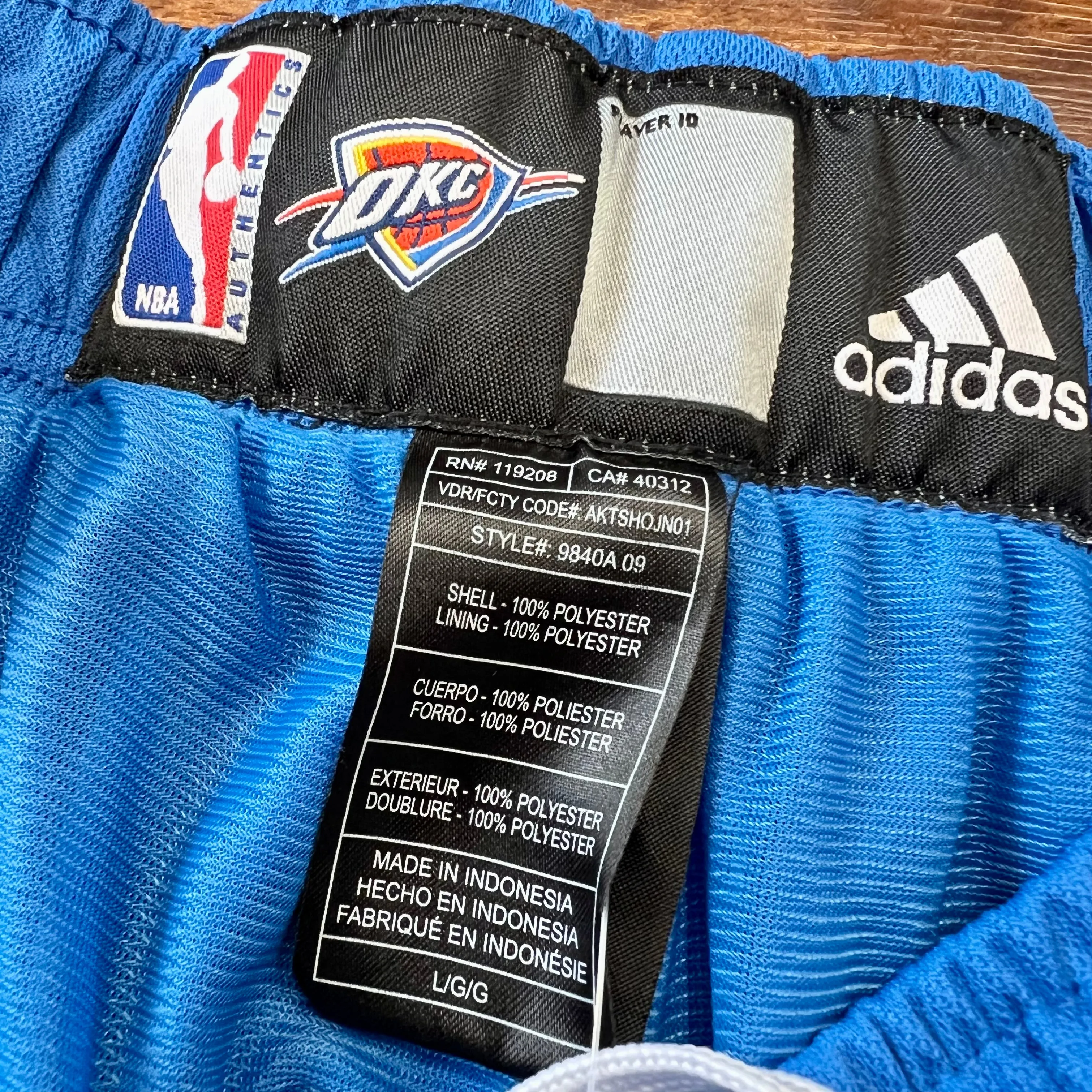 Adidas Authentic OKC Team Issued Coaches Practice Shorts Sz L