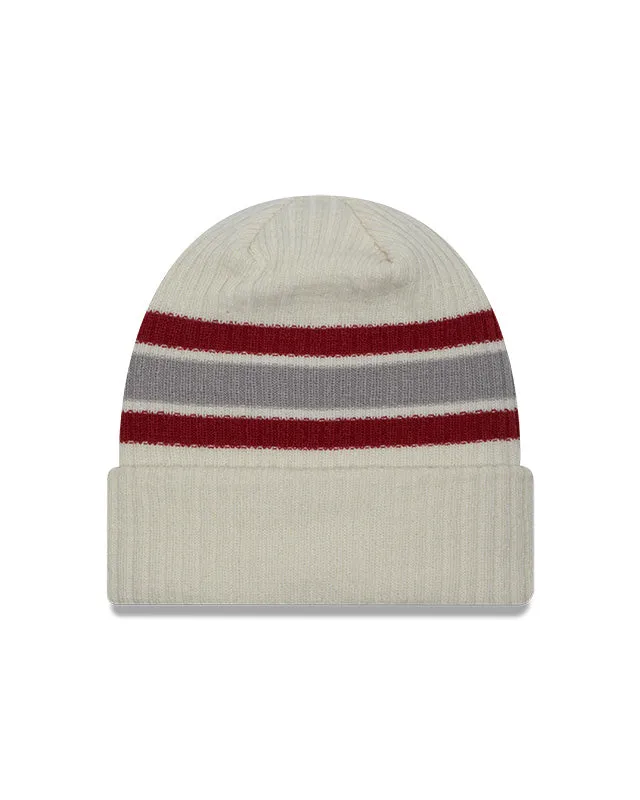 Alabama Crimson Tide New Era Off White Vintage Cuffed Knit Hat