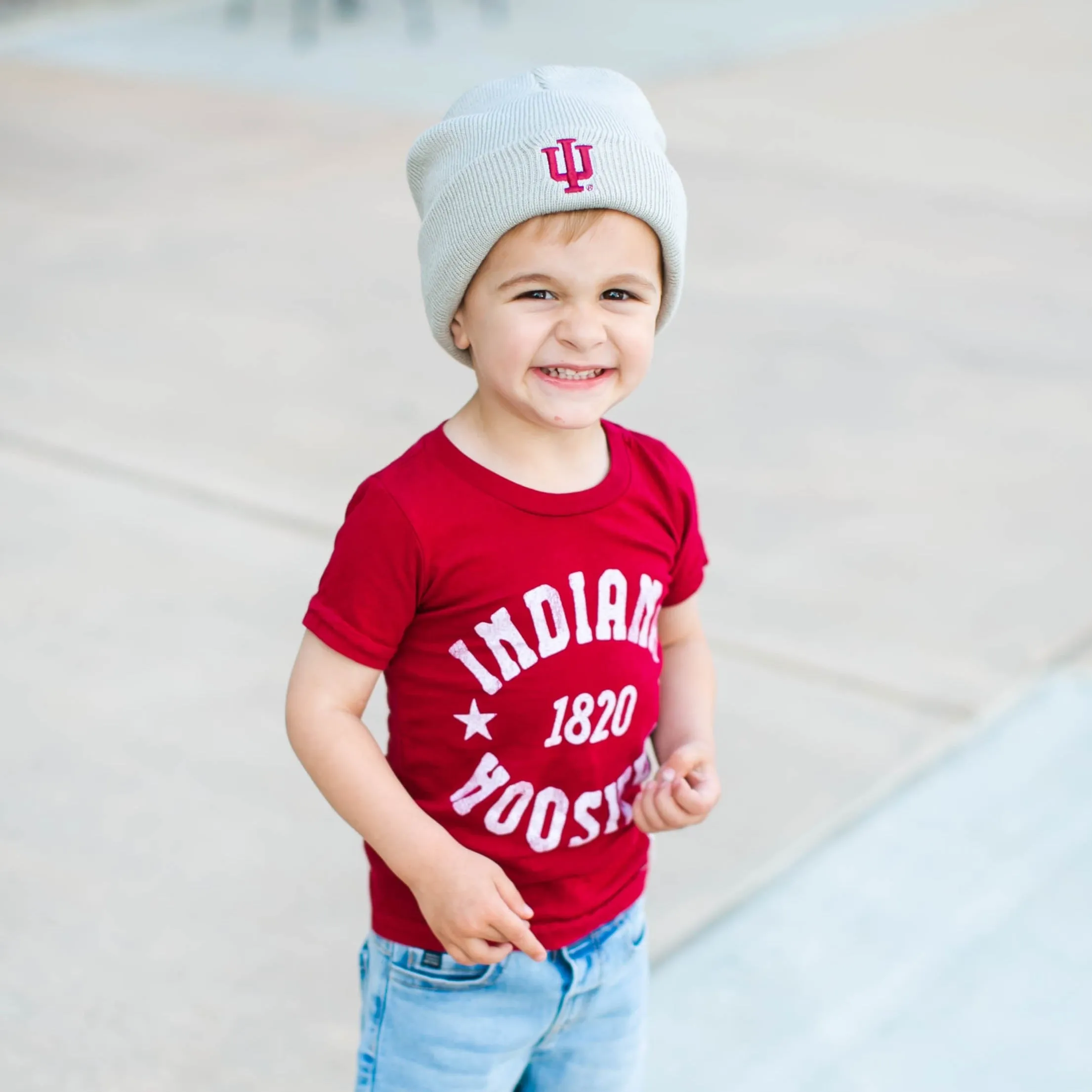 Authentic Brand - Grey Indiana University Knit Beanies (Infant/Toddler/Youth)