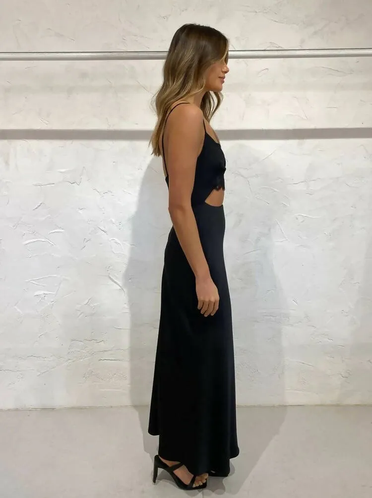 Bec & Bridge Valerie Midi Dress in Black