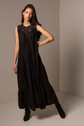 Benares Dress Baby Alpaca Black Color Black