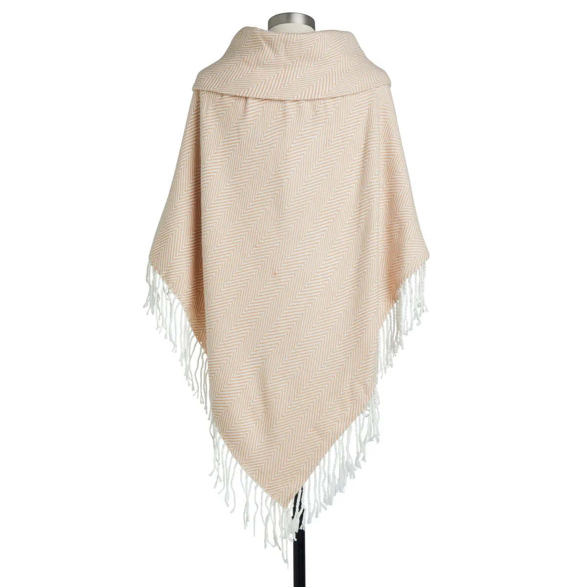 Blanket Wrap Shawl - Camel/Cream