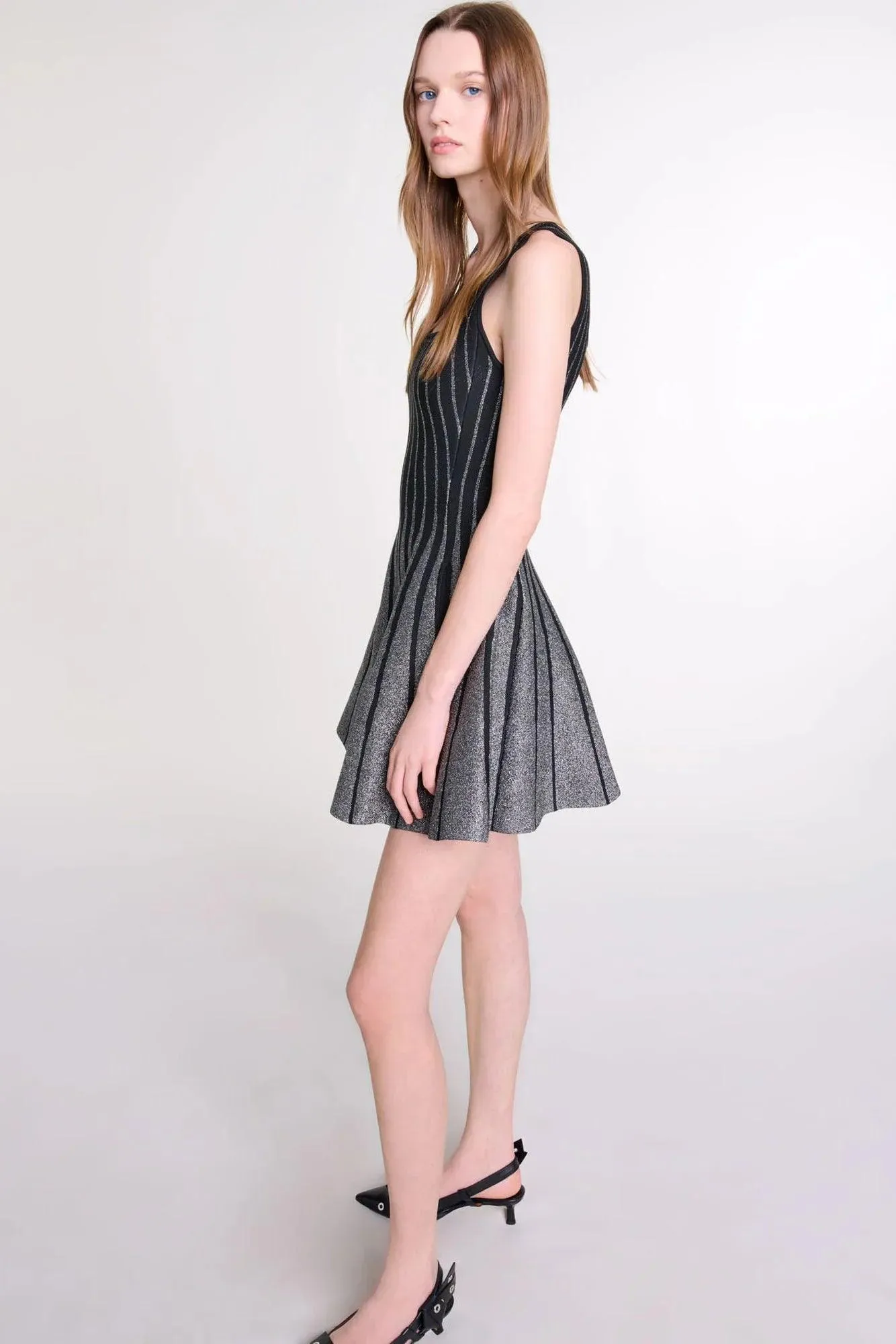 Cassara – Glitter stripe design – Mini dress