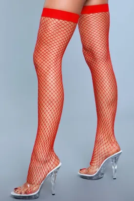 Catch Me If You Can Thigh Highs Red