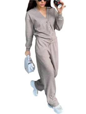 CELESTE - Knitted Jacket & Pants Set