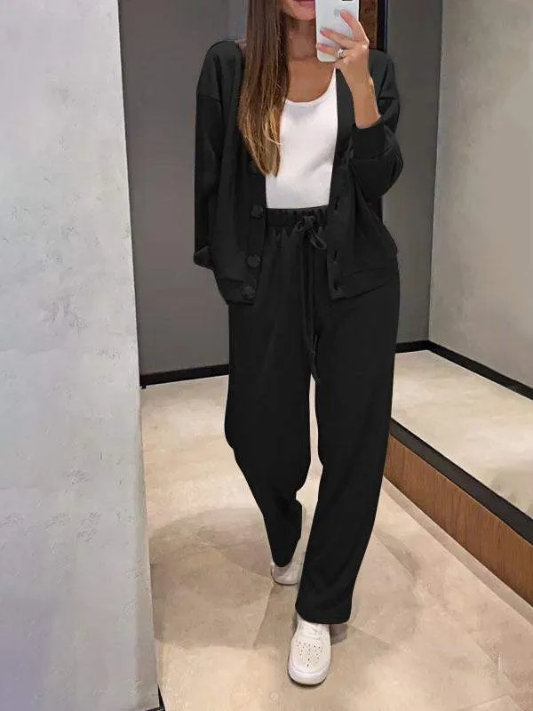 CELESTE - Knitted Jacket & Pants Set