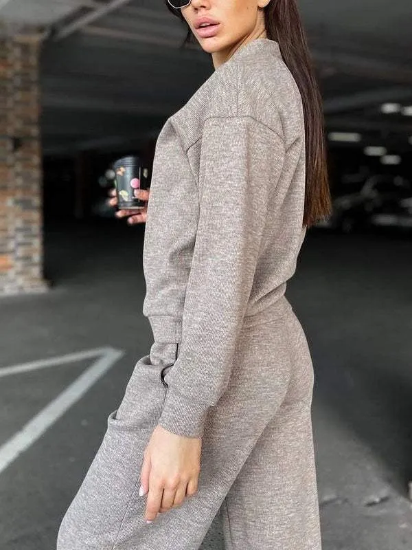 CELESTE - Knitted Jacket & Pants Set