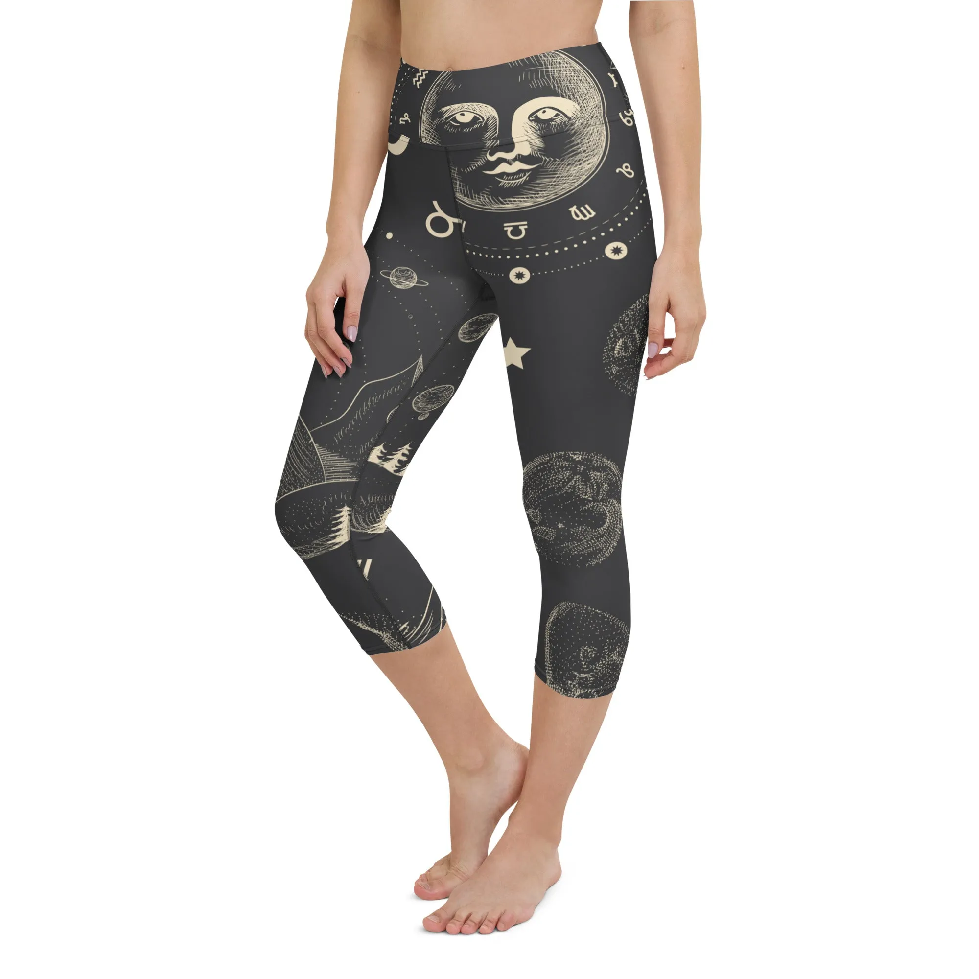 Celestial Yoga Capri Leggings | Fitness Capri Leggings lioness-love
