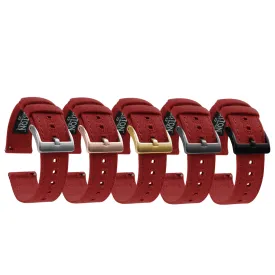 Crimson Red Premium Canvas Watch Band by Barton Watch Bands
