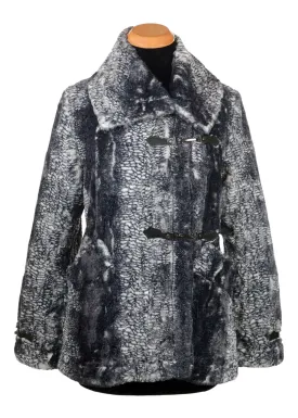 Dietrich Coat - Luxury Faux Fur Black Mamba (One Small!)
