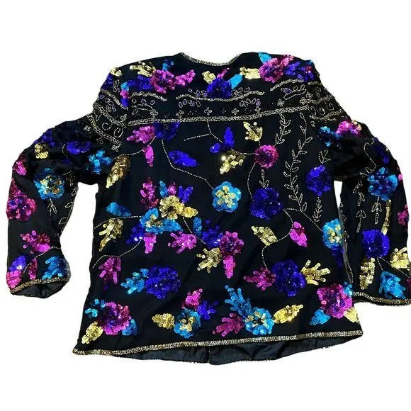 Draper's & Damon's sequins and beaded blazer M