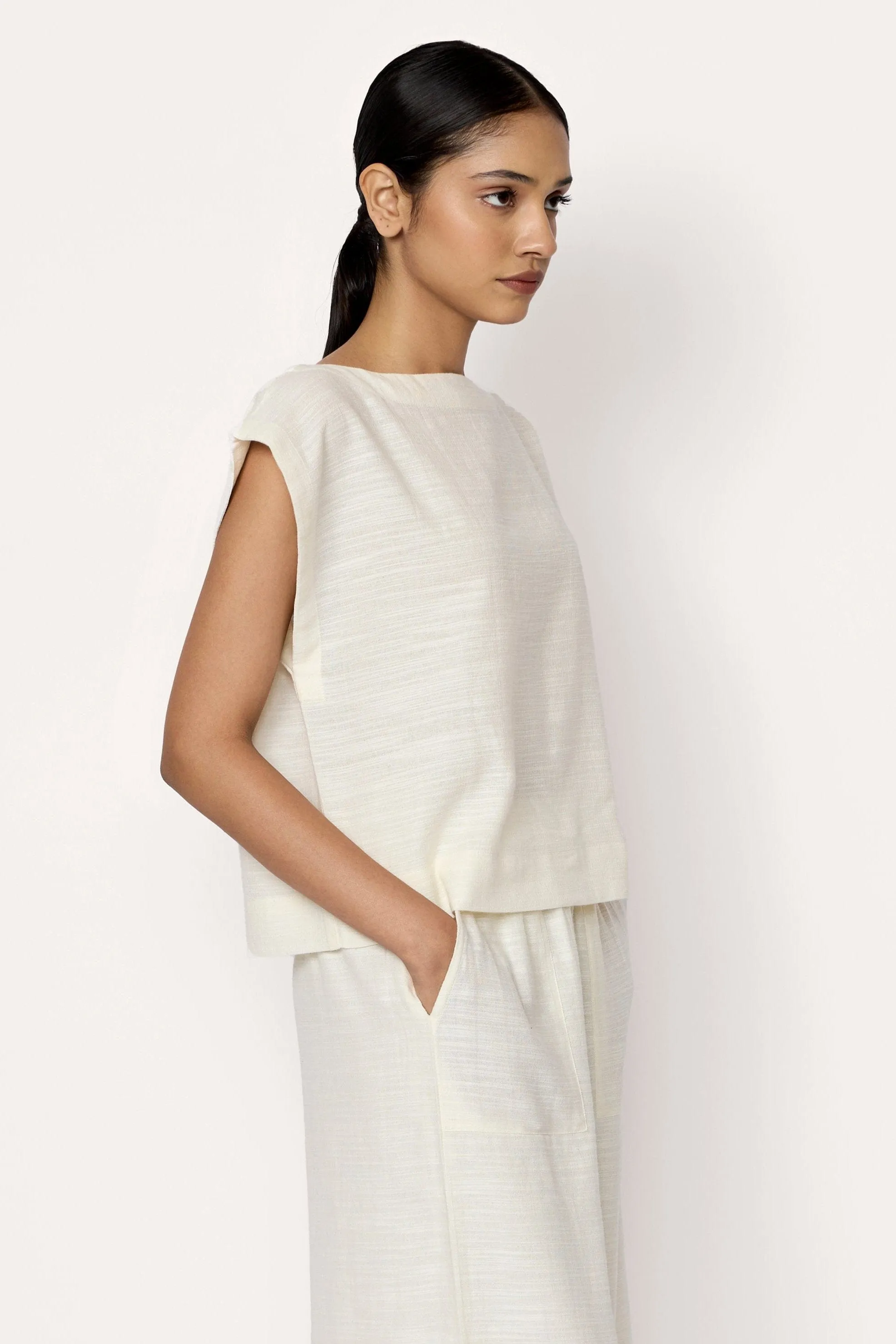 Everyday Top - Ivory Cotton