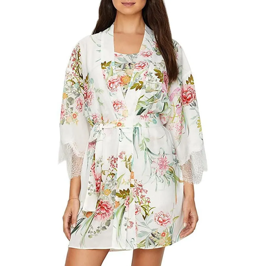 Fiona Floral Print Kimono Robe Q80686