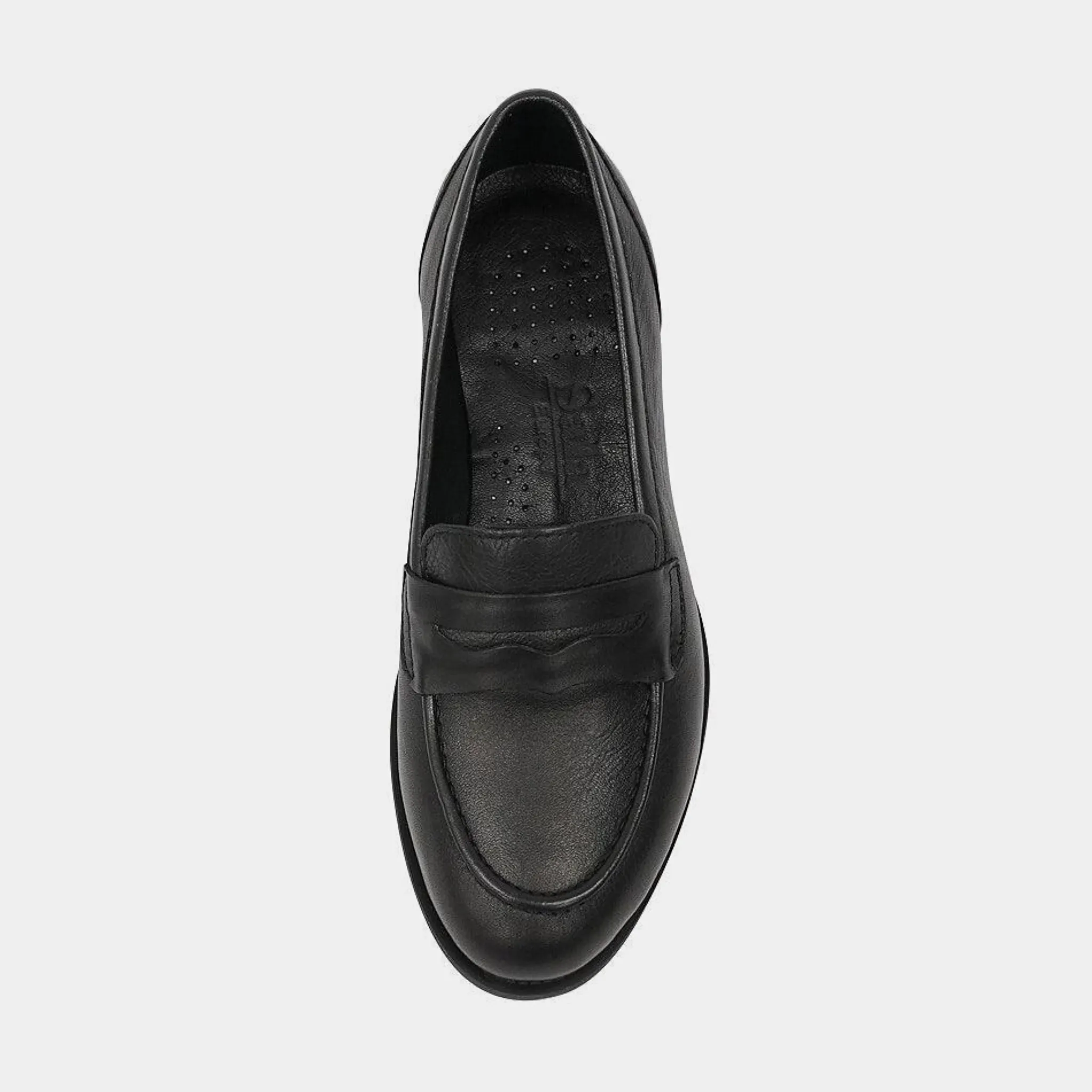 Gala Black Leather Loafers