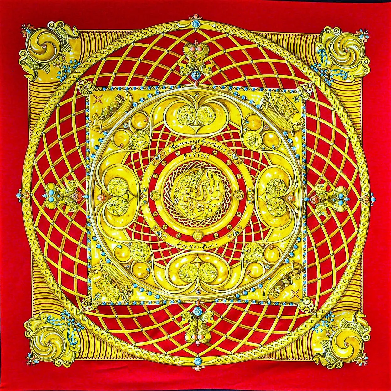 Hermes Silk Scarf Monnaies et Symboles des Parisii NIB