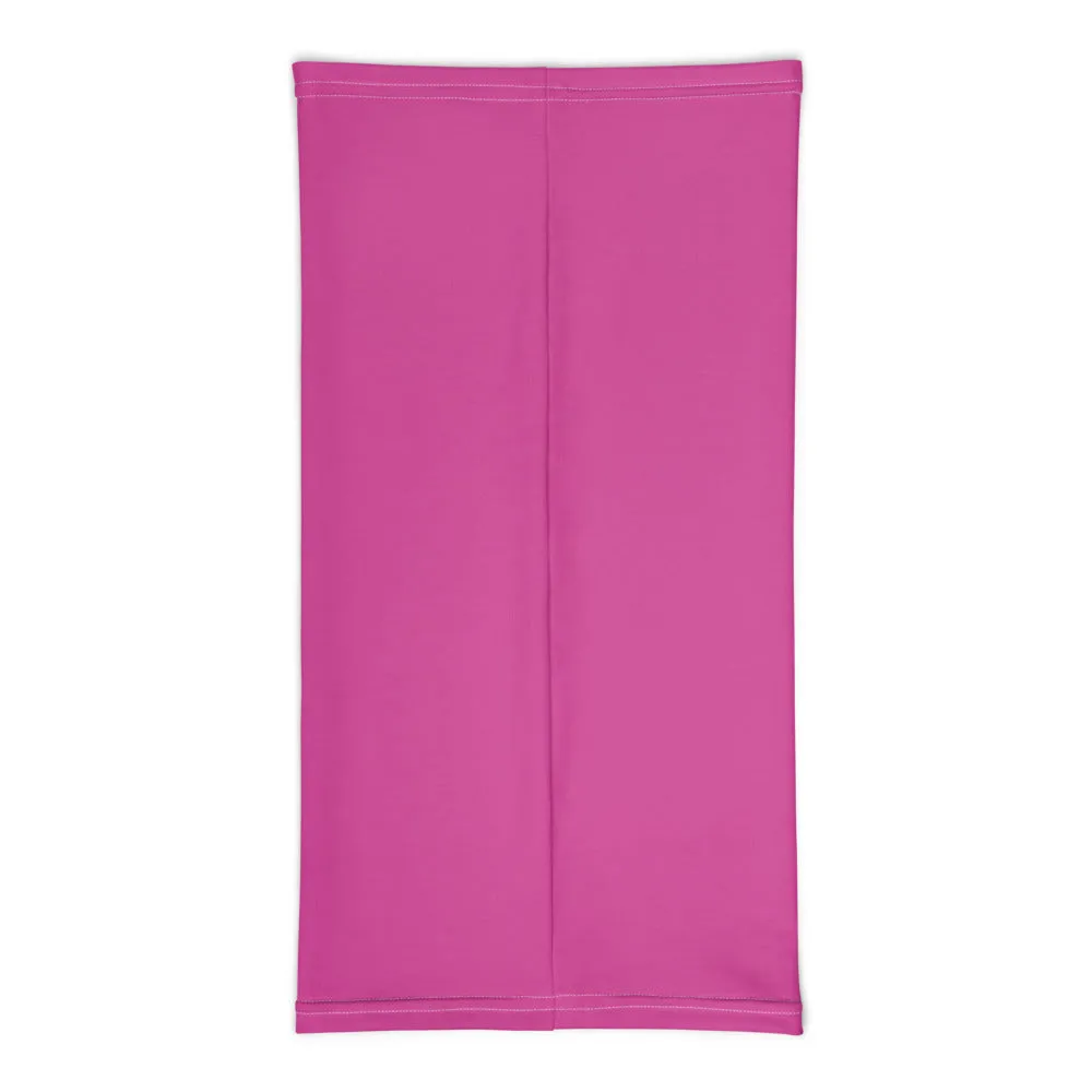 Hot Pink Washable Face Mask Shield, Reusable Neck Warmer Bandana, Headband-Made in USA/EU