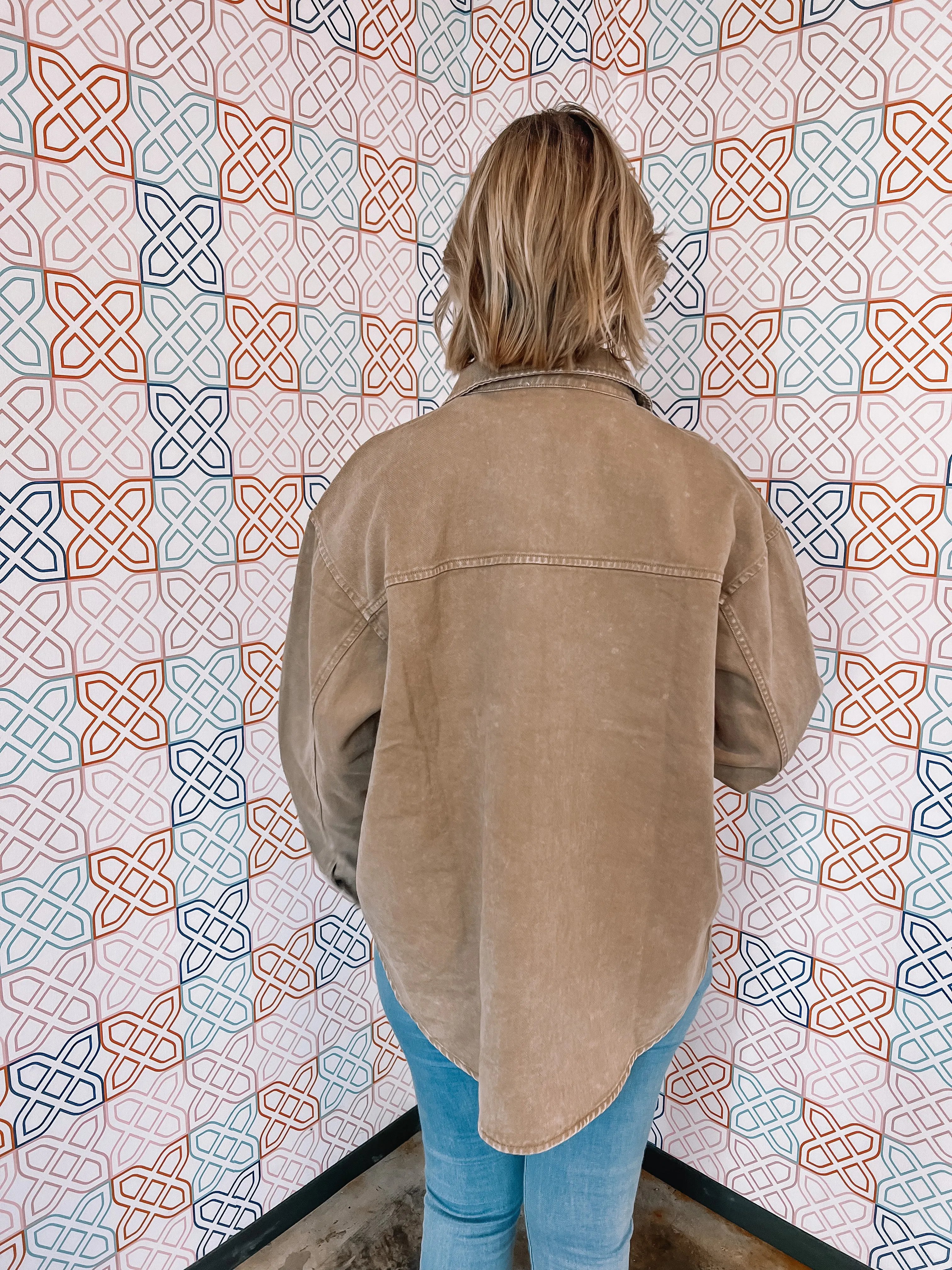 If I Was a Cowboy Shacket in Mocha