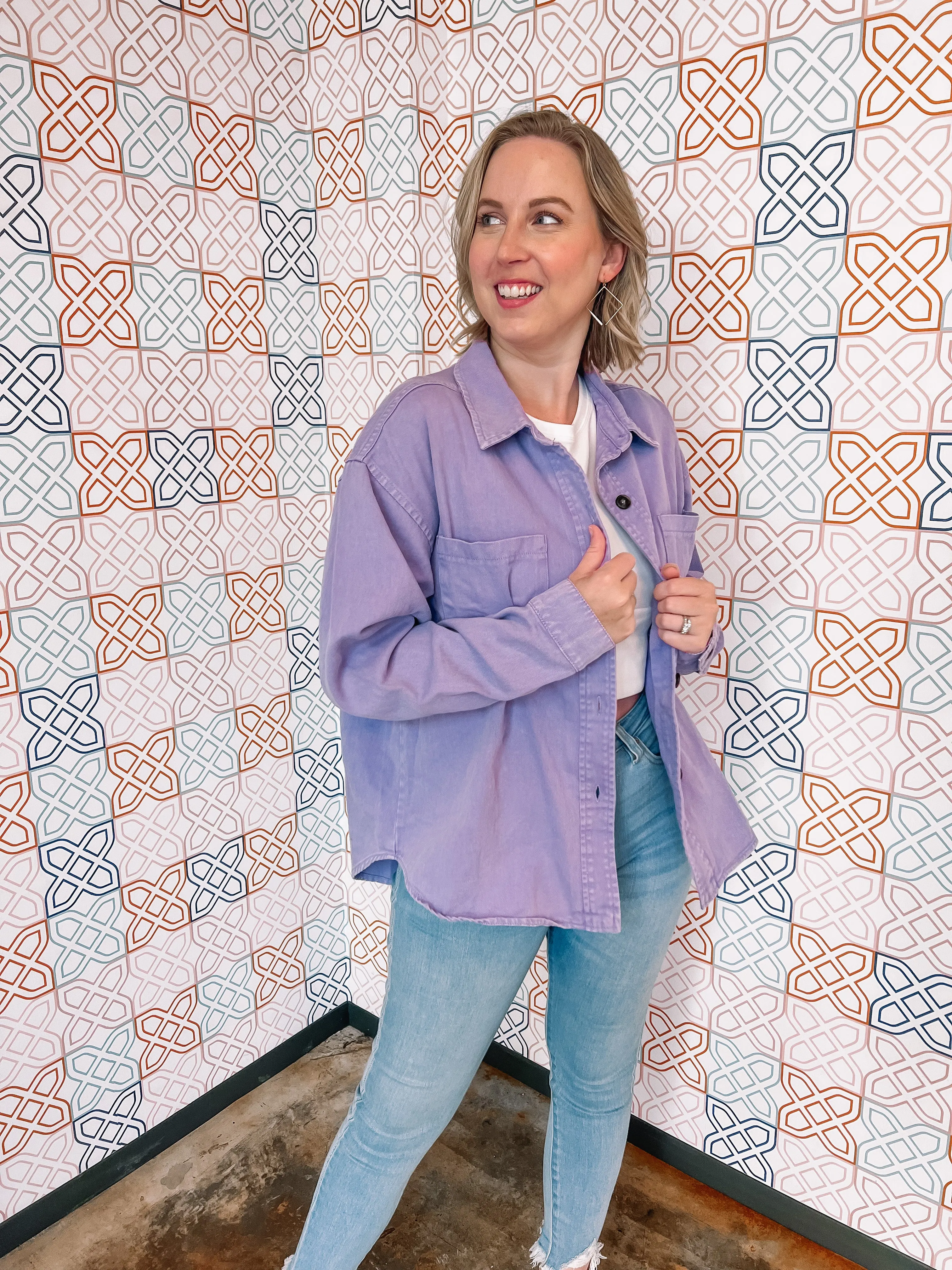 If I Was a Cowboy Shacket in Purple