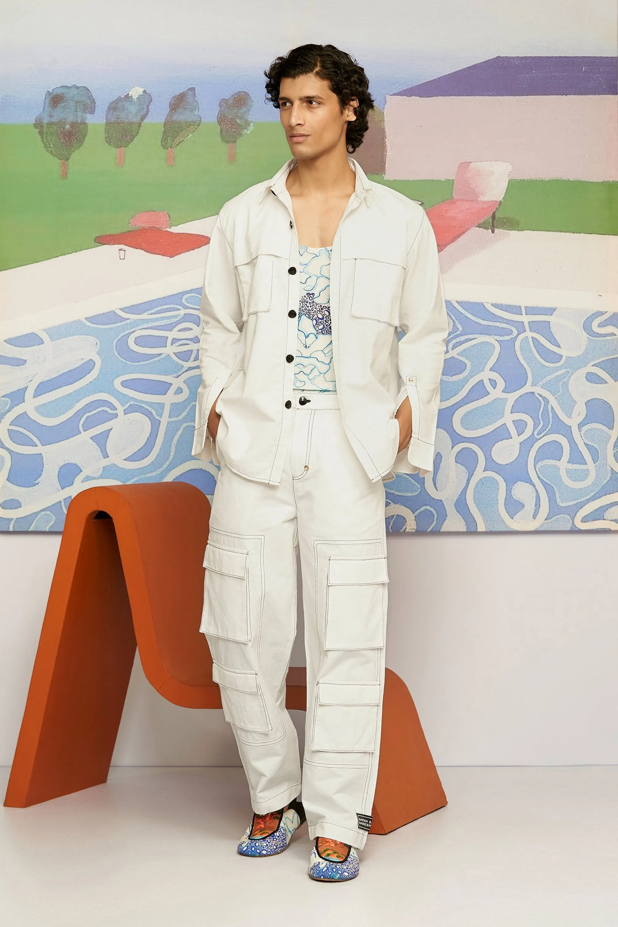 Ivory Linen Over Shirt
