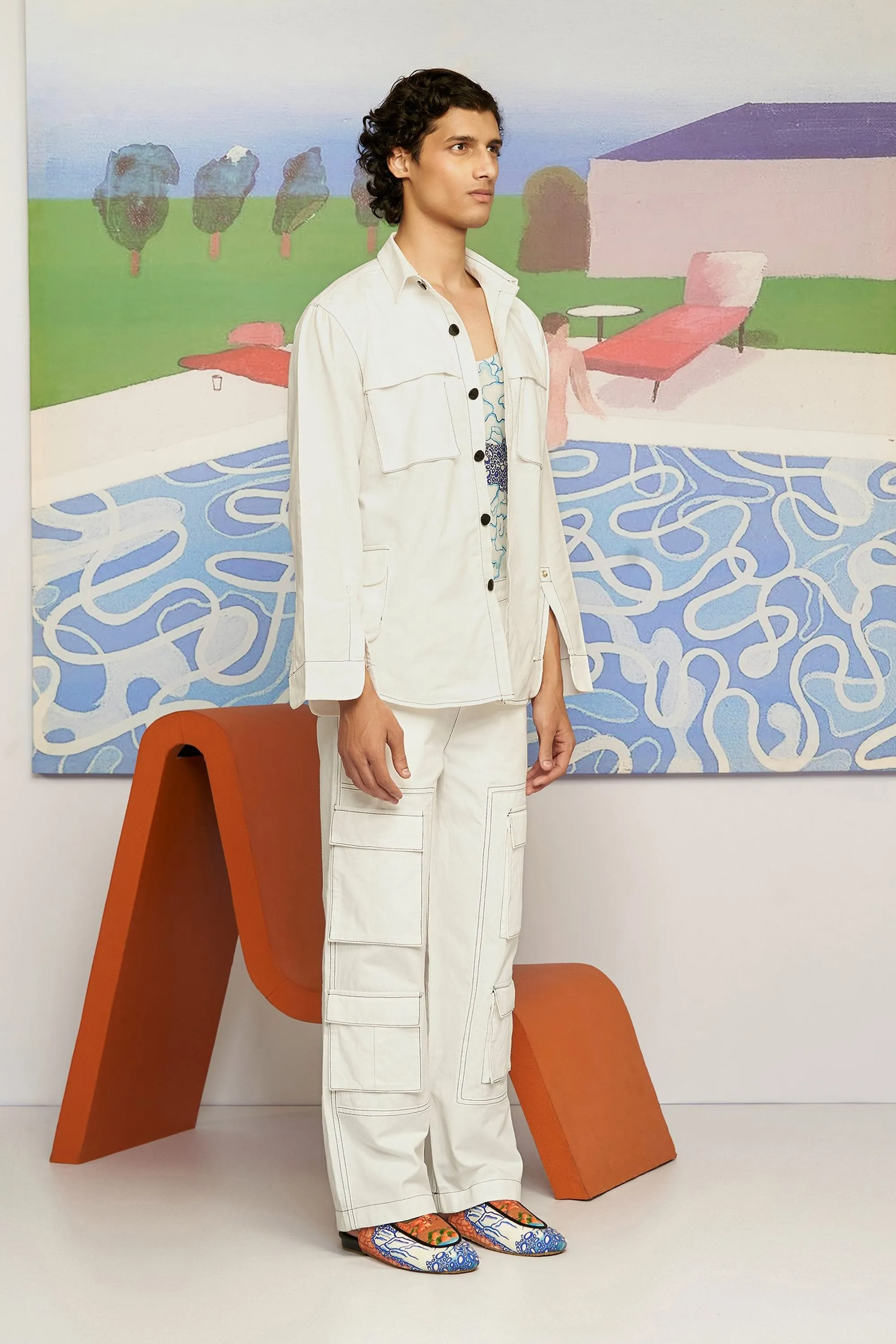 Ivory Linen Over Shirt