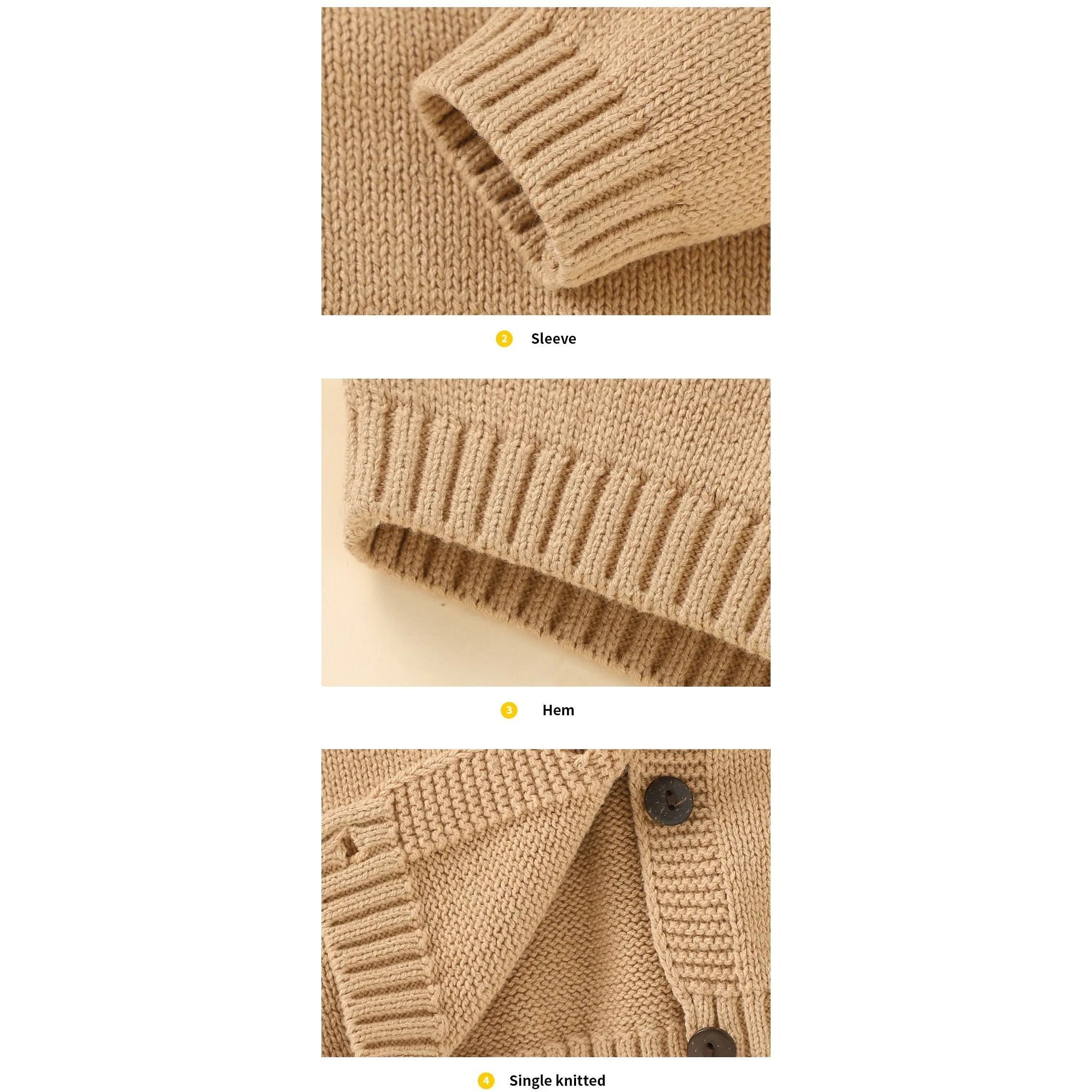 Knitted Deer Ear Cardigan