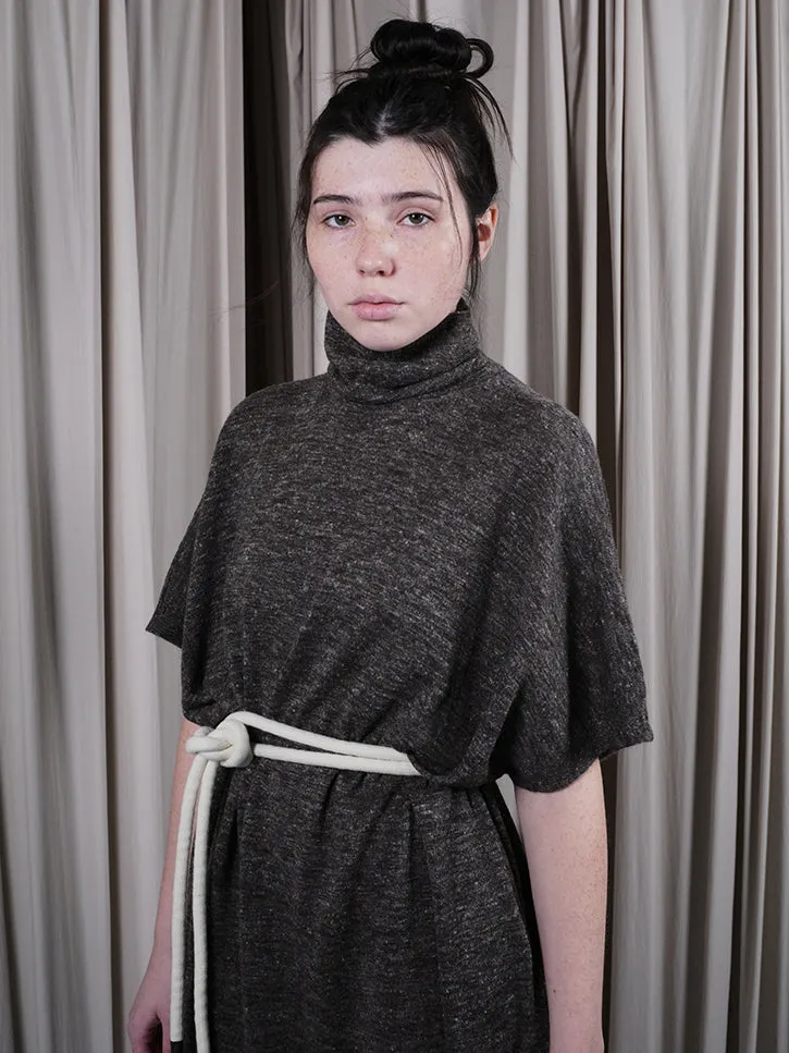 Lauren Manoogian Turtleneck Caftan, Blackened Flax