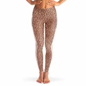 Leopard Print Mesh Pocket Legging