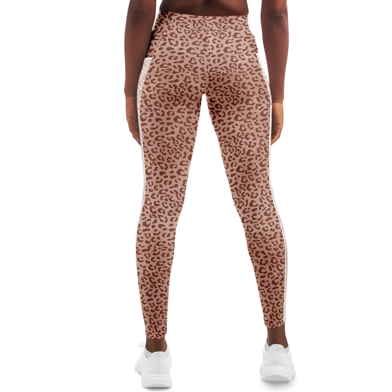 Leopard Print Mesh Pocket Legging