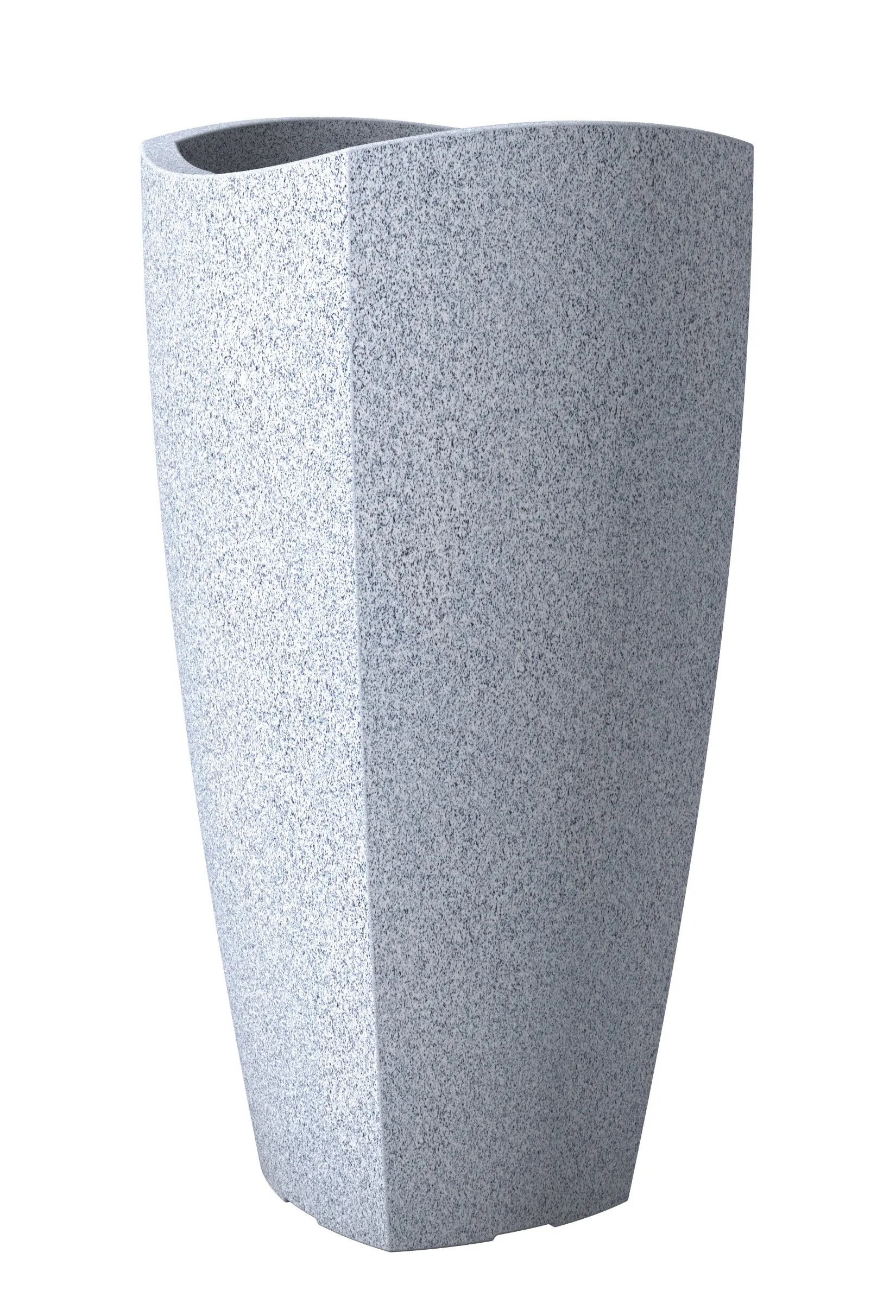 Light Grey Tall Fibre Planter Wave