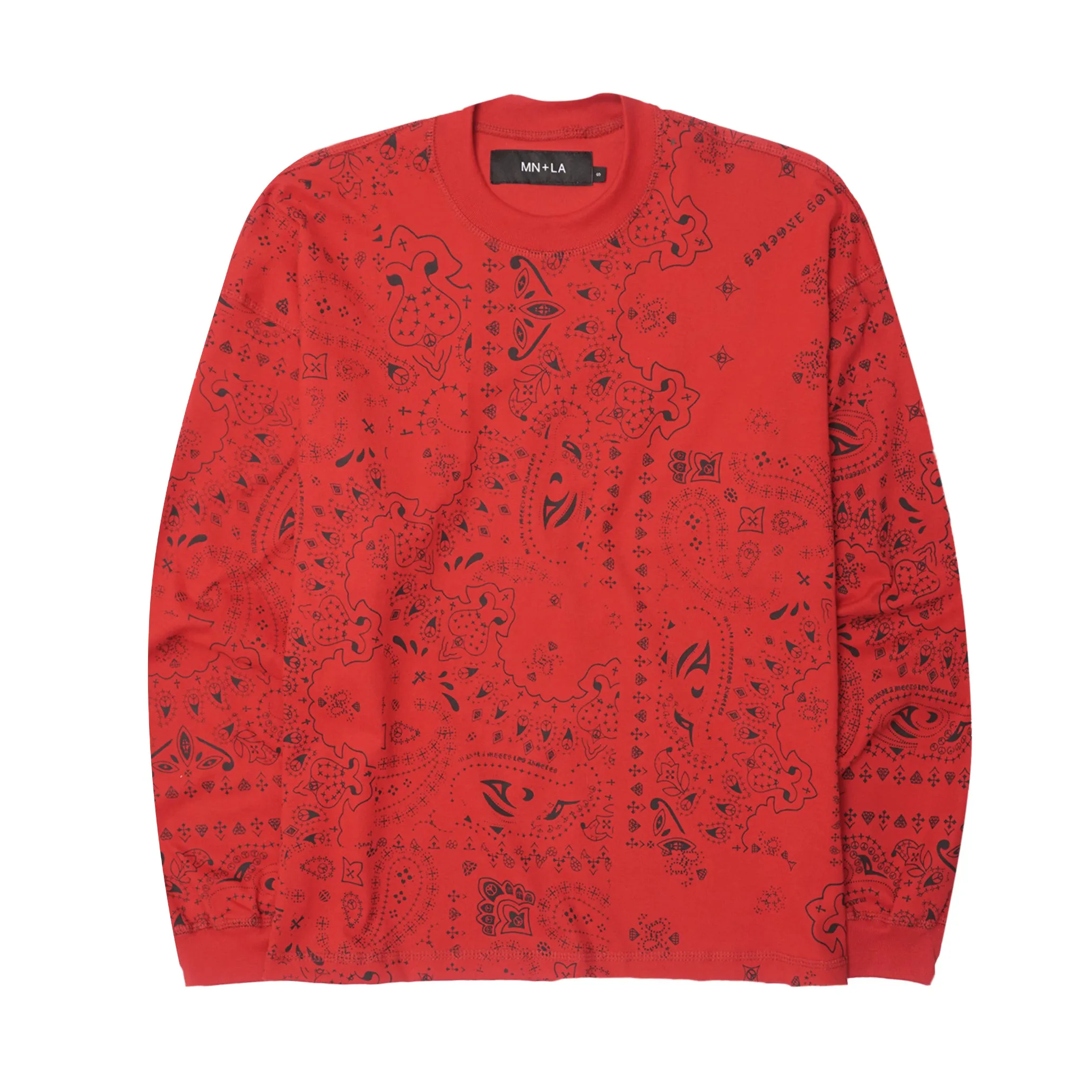 LONGSLEEVE TEE IN CRIMSON PAISLEY