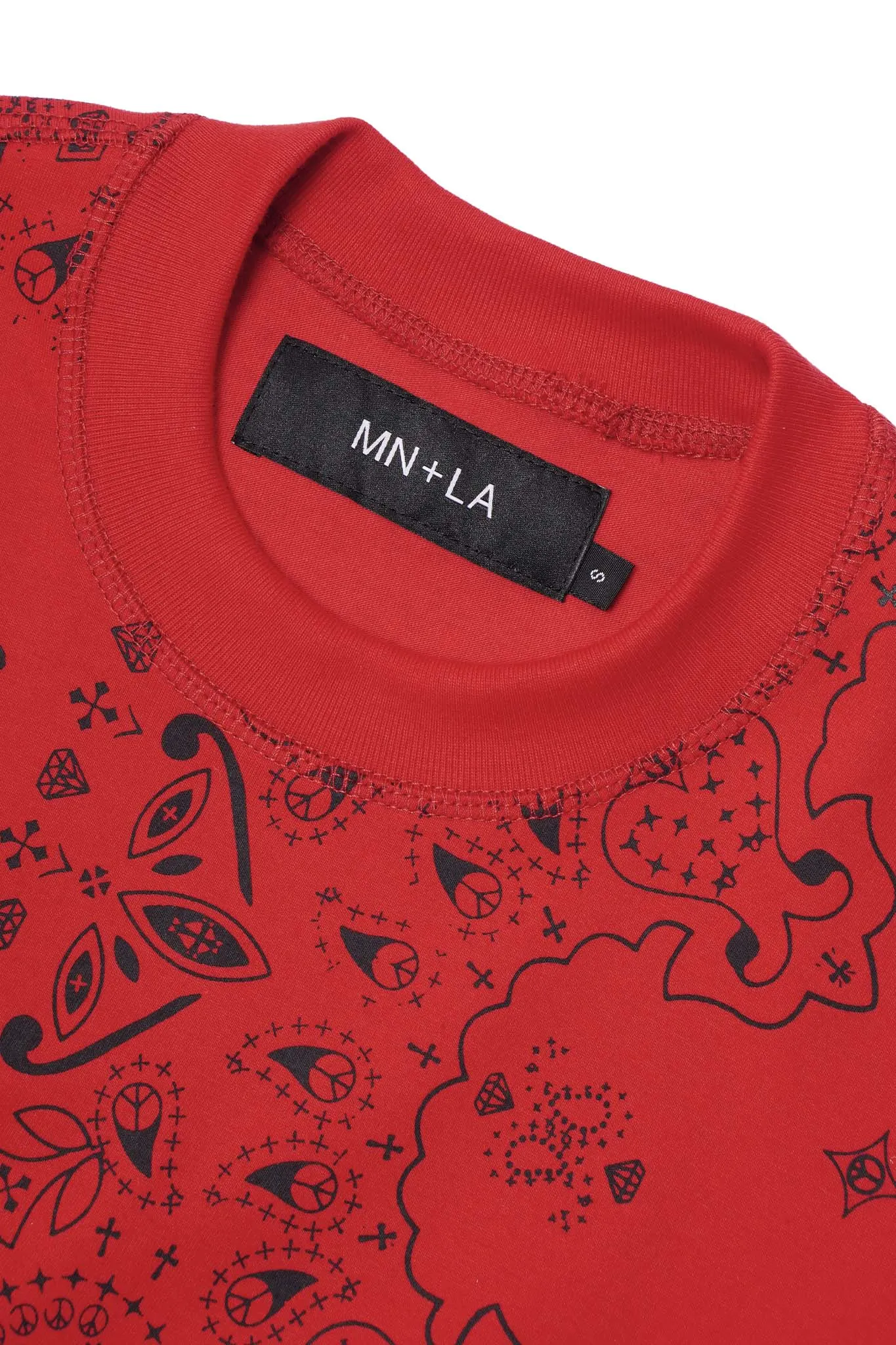 LONGSLEEVE TEE IN CRIMSON PAISLEY