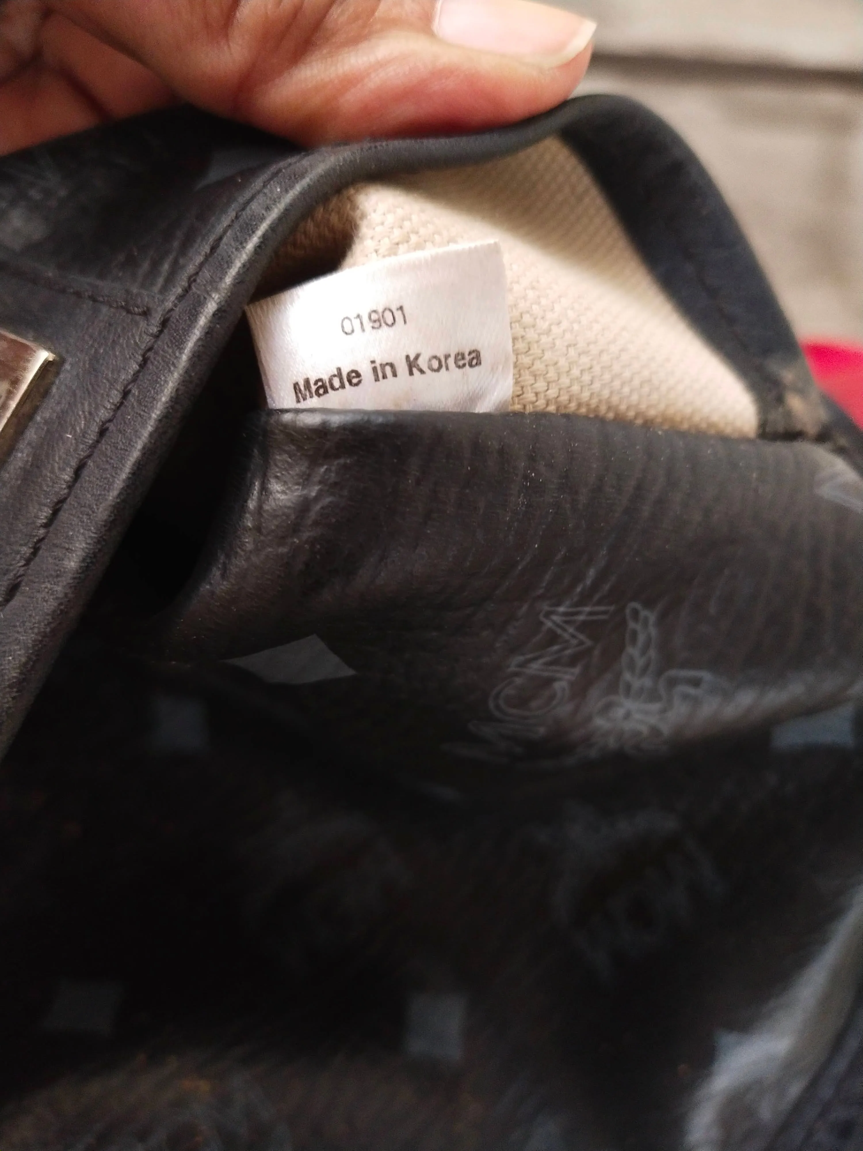 MCM Visetos black big size shopper tote