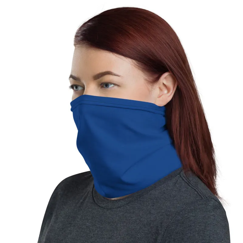 Navy Blue Face Mask Shield, Reusable Washable Headband Bandana-Made in USA/EU