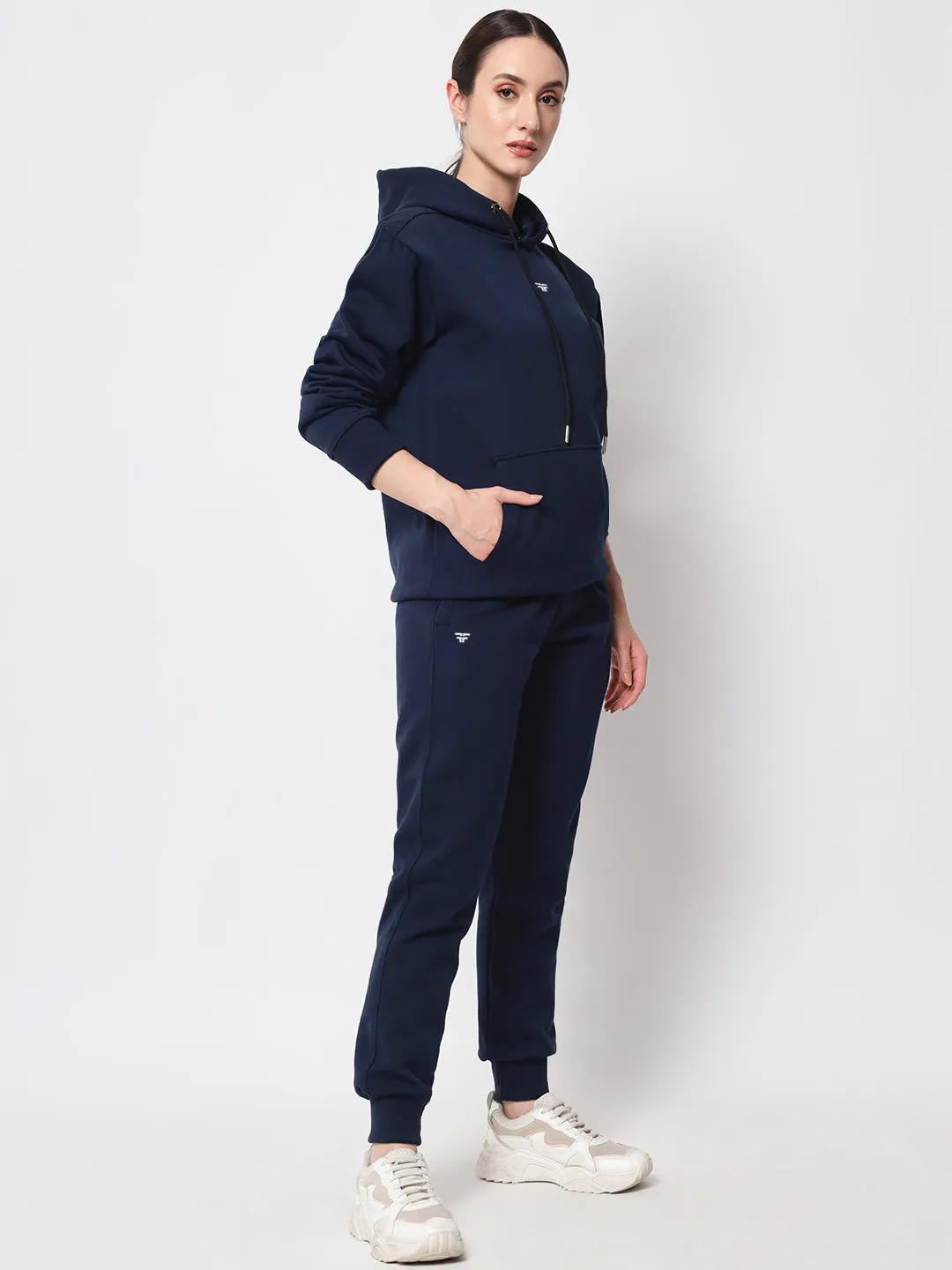 Navy Blue Thermal Co-ord Set (Hoodie and Jogger Combo)