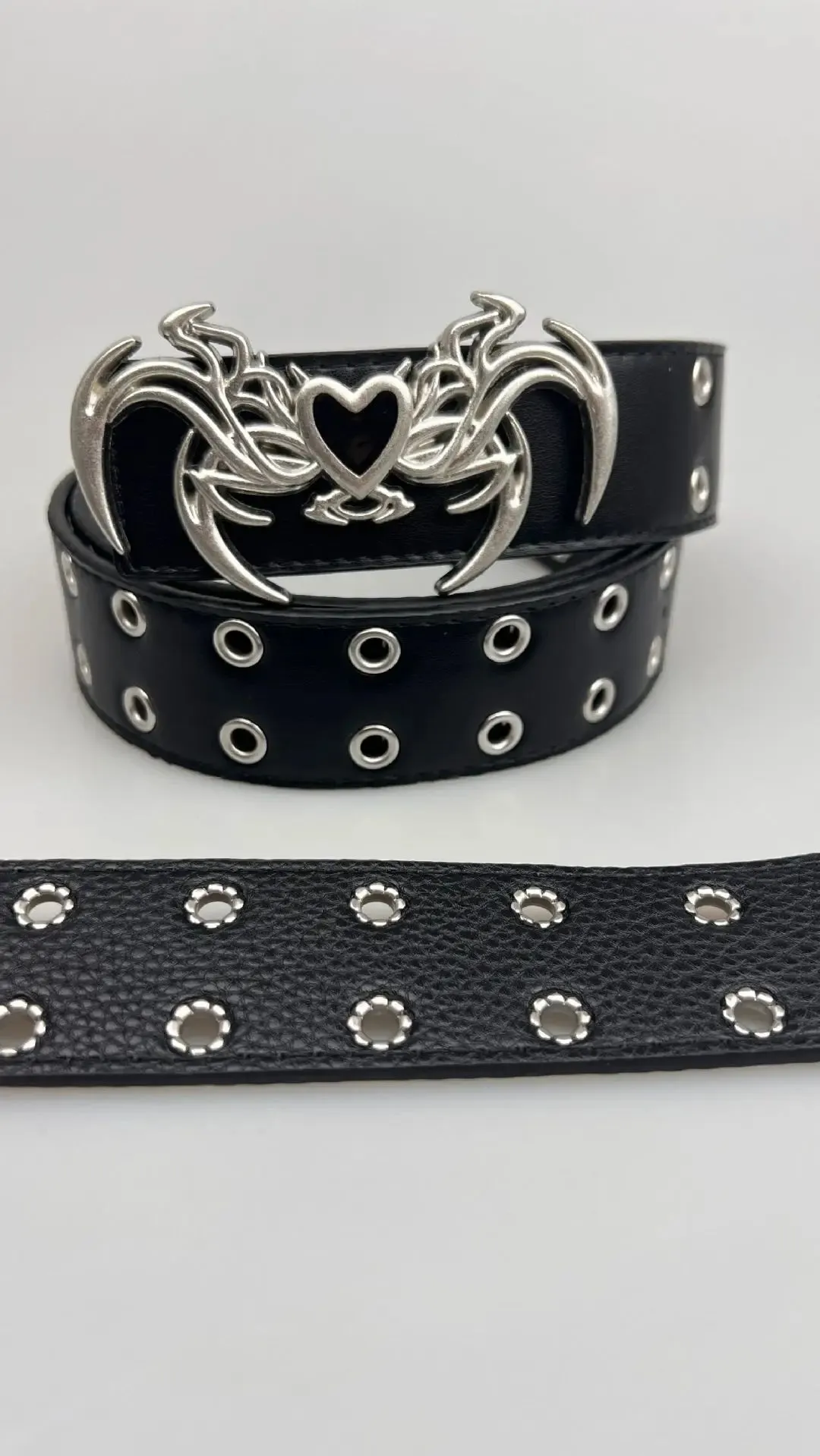 New Punk Embossed Love Belt - Versatile Gothic Style