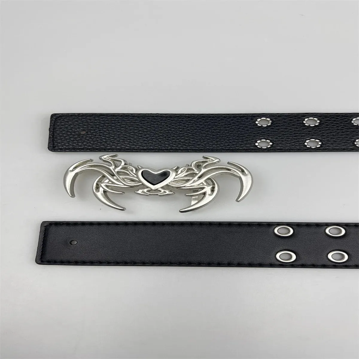 New Punk Embossed Love Belt - Versatile Gothic Style