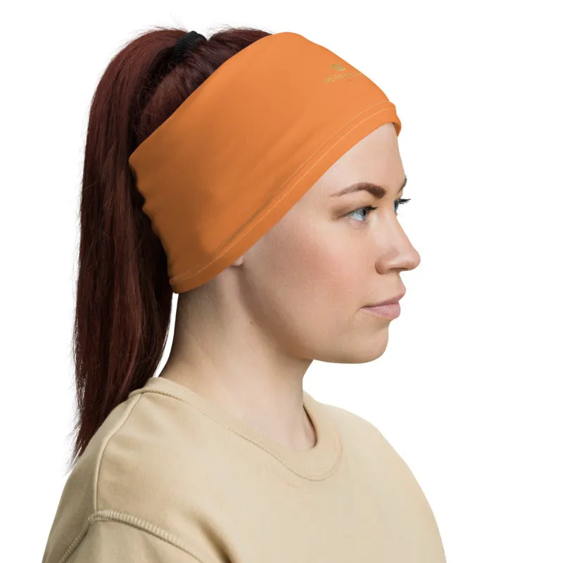 Orange Washable Face Masks Shield, Reusable Neck Warmer Bandana-Made in USA/EU