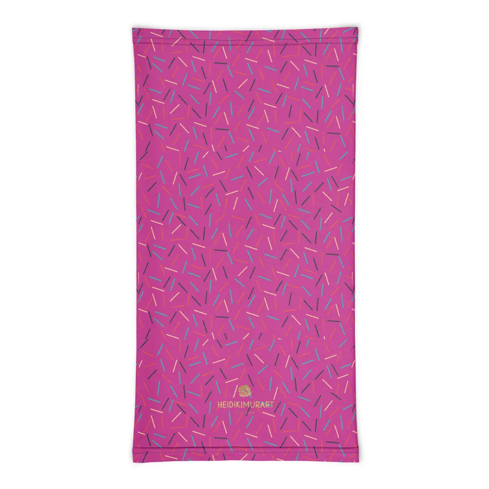 Pink Birthday Face Mask, Face Shield Headband Bandana Neck Warmer-Made in USA/EU
