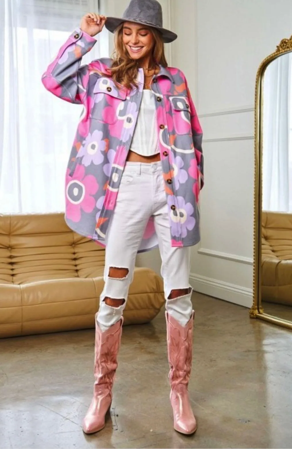 Risa Retro Floral Jacket