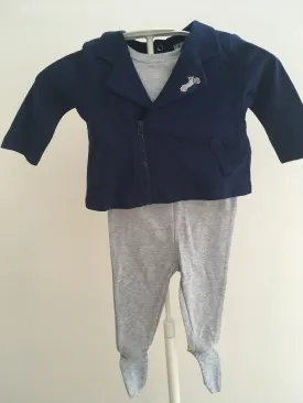 Rock a Bye Baby Navy & Grey Top & Pants Set