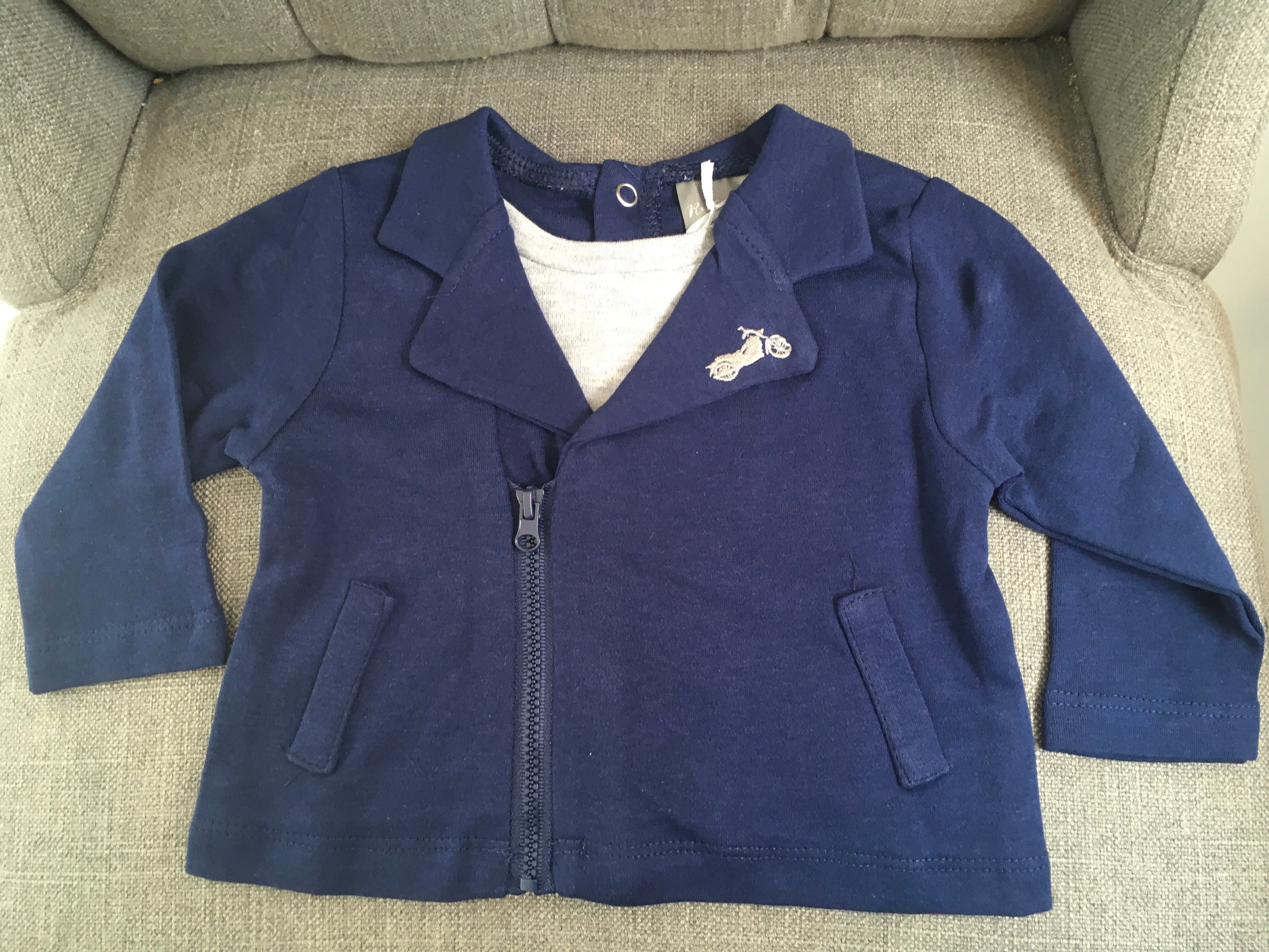 Rock a Bye Baby Navy & Grey Top & Pants Set