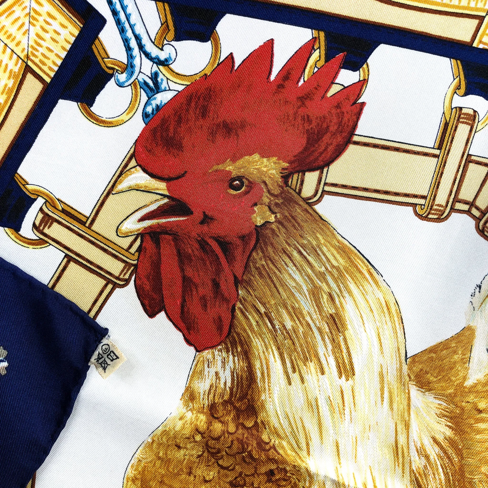 Sabretaches Hermes Scarf by Françoise De la Perriere 90 cm Silk | Very RARE