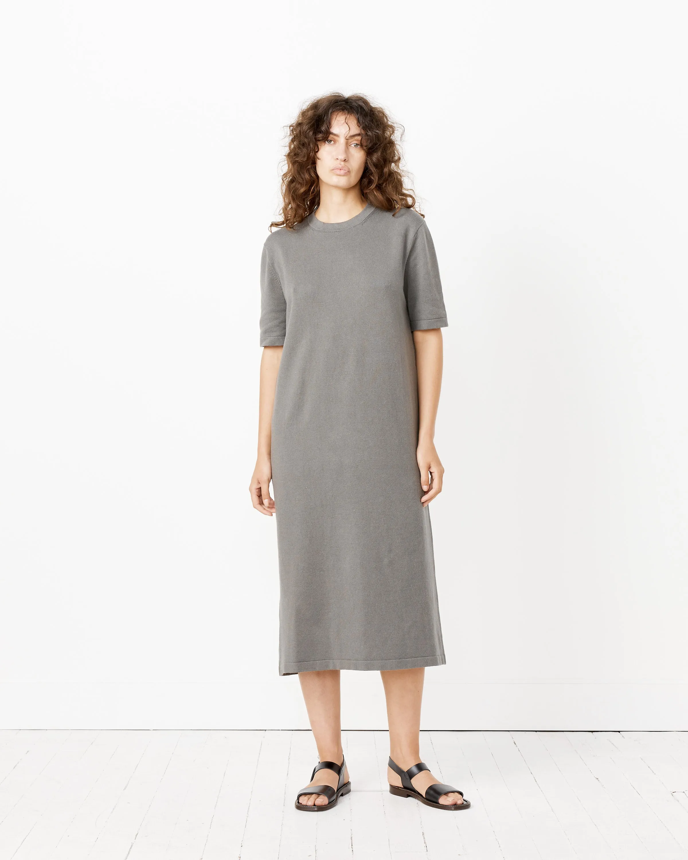 Short Sleeve Crewneck Dress