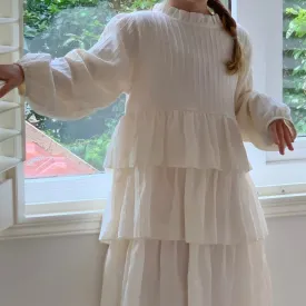 Sofia Long Sleeve Pleated Cake Dress