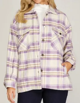 Something Bout the Way Shacket in Lilac