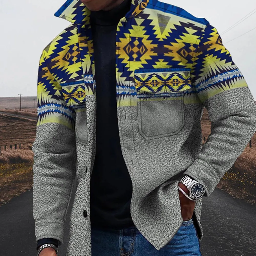 Streetwear Shacket with 3D Prints