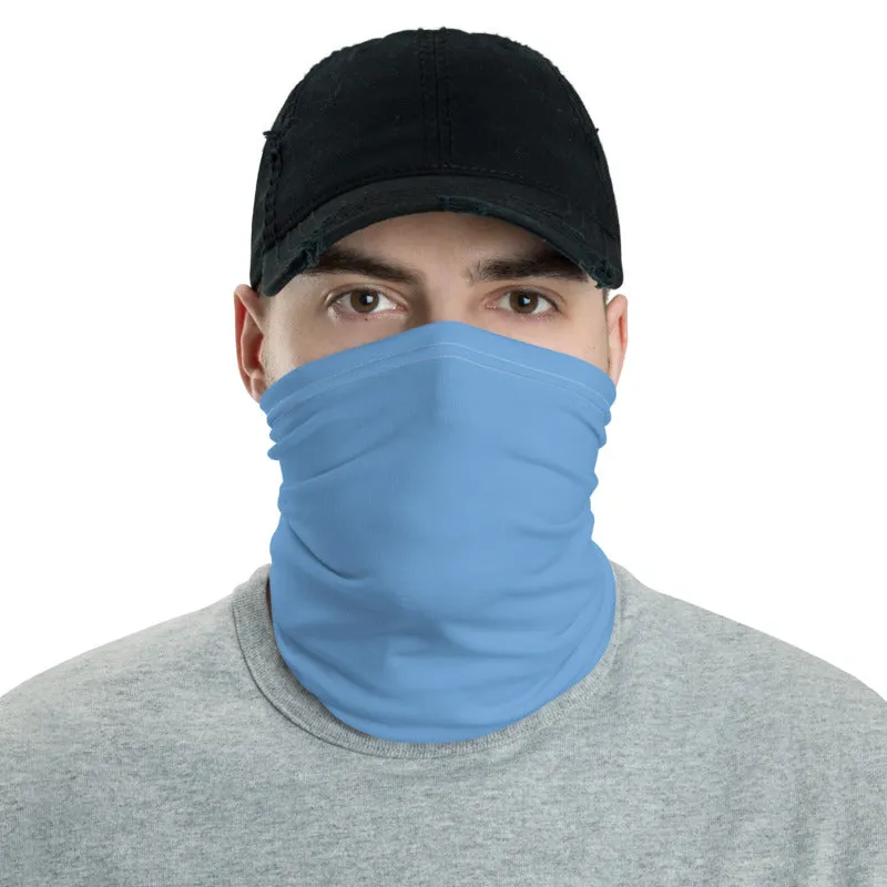Sweet Blue Face Mask Shield, Reusable Washable Headband Bandana-Made in USA/EU
