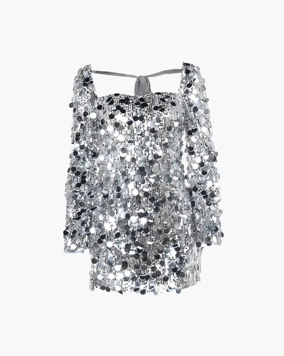 Sylviane – Timeless silhouette – Cozy sequin dress