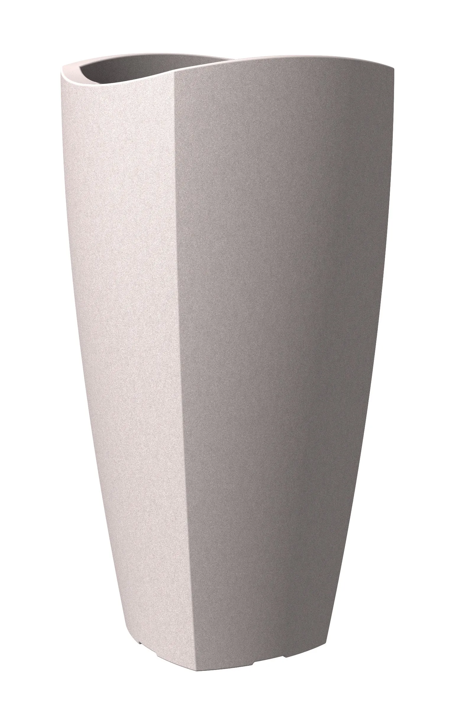 Taupe Tall Fibre Planter Wave